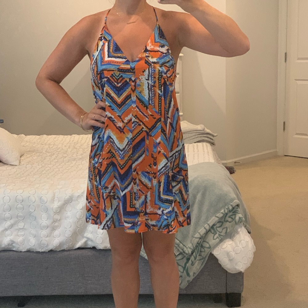 Multi-colored summer slip dress size large